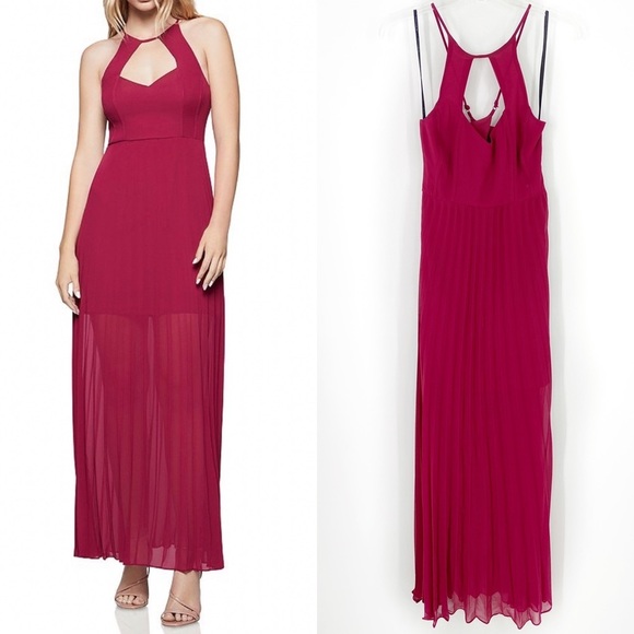 BCBGeneration Dresses & Skirts - BCBGeneration Mulberry Pleated Chiffon Maxi Dress